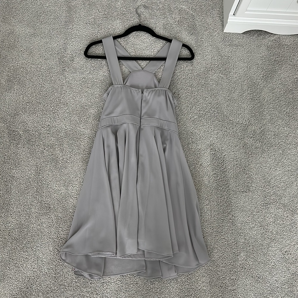 LULUS: Gray Skater Dress - Picture 4 of 8